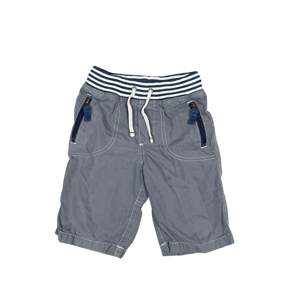 Mini Boden Boys Gray Cotton Blend Cargo‎ Shorts Size 4